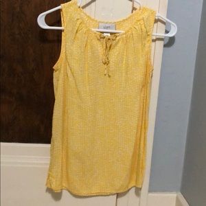 Loft yellow sleeveless top